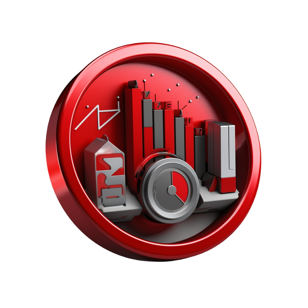 Explore the KPI Analysis section in the fifth chapter of our Digital Marketing page, accompanied by a captivating 3D black and red round icon. Inside the icon, you'll find various icons representing graphs, curves, and other visual elements related to data analysis. Dive into the world of KPI analysis and discover how we utilize data-driven insights to measure performance, track trends, and optimize your marketing strategies. Trust our expertise in KPI analysis to unlock the potential of your campaigns and achieve remarkable results in the digital landscape.